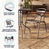 image:imageFlash Furniture 2375 in Aluminum Round Table  Durable Construction Commercial UseBronze