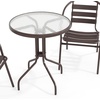 image:imageFlash Furniture 2375 in Aluminum Round Table  Durable Construction Commercial UseBronze
