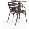 image:imageFlash Furniture 2375 in Aluminum Round Table  Durable Construction Commercial UseBronze