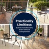 image:imageFlash Furniture 2375 in Aluminum Round Table  Durable Construction Commercial UseBronze