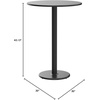 image:imageFlash Furniture 30 Round Table and 18 Round Base Walnut  Bar Height Laminate Durable Construction Commercial UseBlack