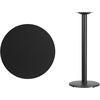 image:imageFlash Furniture 30 Round Table and 18 Round Base Walnut  Bar Height Laminate Durable Construction Commercial UseBlack