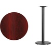 image:imageFlash Furniture 30 Round Table and 18 Round Base Walnut  Bar Height Laminate Durable Construction Commercial UseMahogany