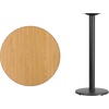 image:imageFlash Furniture 30 Round Table and 18 Round Base Walnut  Bar Height Laminate Durable Construction Commercial UseNatural