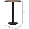 image:imageFlash Furniture 30 Round Table and 18 Round Base Walnut  Bar Height Laminate Durable Construction Commercial UseNatural
