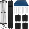 image:imageFlash Furniture 8x8 Pop Up Canopy Tent with Carry Bag Blue  Tailgate and Event Use Easy SetupBlue
