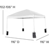image:imageFlash Furniture 8x8 Pop Up Canopy Tent with Carry Bag Blue  Tailgate and Event Use Easy SetupWhite