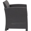 image:imageFlash Furniture Seneca Light Gray Faux Rattan Chair with AllWeather Light Grey CushionDark Gray