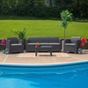image:imageFlash Furniture Seneca Light Gray Faux Rattan Chair with AllWeather Light Grey CushionDark Gray
