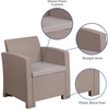 image:imageFlash Furniture Seneca Light Gray Faux Rattan Chair with AllWeather Light Grey CushionLight Gray