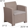 image:imageFlash Furniture Seneca Light Gray Faux Rattan Chair with AllWeather Light Grey CushionLight Gray