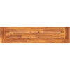 image:imageFlash Furniture Solid Acacia Solid Acacia Wood Patio Bench Natural  Slatted Top Gray Flared Legs 500 LB Capacity Seats 2