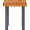 image:imageFlash Furniture Solid Acacia Solid Acacia Wood Patio Bench Natural  Slatted Top Gray Flared Legs 500 LB Capacity Seats 2