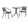 image:imageFlash Furniture 2375 in Aluminum Round Table  Durable Construction Commercial UseBlack