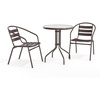 image:imageFlash Furniture 2375 in Aluminum Round Table  Durable Construction Commercial UseBronze