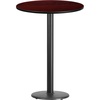 image:imageFlash Furniture 30 Round Table and 18 Round Base Walnut  Bar Height Laminate Durable Construction Commercial UseMahogany