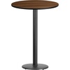 image:imageFlash Furniture 30 Round Table and 18 Round Base Walnut  Bar Height Laminate Durable Construction Commercial UseWalnut