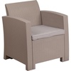 image:imageFlash Furniture Seneca Light Gray Faux Rattan Chair with AllWeather Light Grey CushionLight Gray