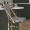 image:imageFlash Furniture 26 in IndoorOutdoor Counter Stool Black 2Pack  Commercial Grade Stackable IndoorOutdoor Use Counter HeightBlack  WhiteLight Natural Frame