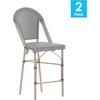 image:imageFlash Furniture 26 in IndoorOutdoor Counter Stool Black 2Pack  Commercial Grade Stackable IndoorOutdoor Use Counter HeightBlack  WhiteLight Natural Frame