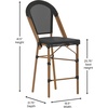 image:imageFlash Furniture 26 in IndoorOutdoor Counter Stool Black 2Pack  Commercial Grade Stackable IndoorOutdoor Use Counter HeightBlackNatural Frame
