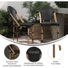 image:imageFlash Furniture 26 in IndoorOutdoor Counter Stool Black 2Pack  Commercial Grade Stackable IndoorOutdoor Use Counter HeightBlackNatural Frame