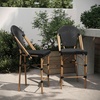 image:imageFlash Furniture 26 in IndoorOutdoor Counter Stool Black 2Pack  Commercial Grade Stackable IndoorOutdoor Use Counter HeightBlackNatural Frame