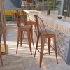 image:imageFlash Furniture 30 in Metal Barstool with Back Copper  Wood Seat Commercial Use Indoor Use4