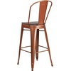 image:imageFlash Furniture 30 in Metal Barstool with Back Copper  Wood Seat Commercial Use Indoor Use4