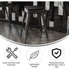 image:imageFlash Furniture Cierra 4 Pack Commercial Indoor Counter Height Stools  Black Galvanized Steel Frame  Black AllWeather Poly Resin Seat  24 High  Backless