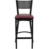 image:imageFlash Furniture Hercules Metal Restaurant Barstool Burgundy  Vinyl Upholstery Durable Construction Commercial Use