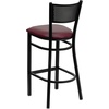 image:imageFlash Furniture Hercules Metal Restaurant Barstool Burgundy  Vinyl Upholstery Durable Construction Commercial Use