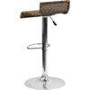 image:imageFlash Furniture Heyward Contemporary Wicker Adjustable Height Barstool with Waterfall Seat and Chrome BaseSet of 1