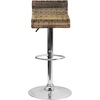 image:imageFlash Furniture Heyward Contemporary Wicker Adjustable Height Barstool with Waterfall Seat and Chrome BaseSet of 1