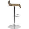 image:imageFlash Furniture Heyward Contemporary Wicker Adjustable Height Barstool with Waterfall Seat and Chrome BaseSet of 1