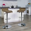 image:imageFlash Furniture Heyward Contemporary Wicker Adjustable Height Barstool with Waterfall Seat and Chrome BaseSet of 1