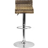 image:imageFlash Furniture Heyward Contemporary Wicker Adjustable Height Barstool with Waterfall Seat and Chrome BaseSet of 2