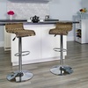 image:imageFlash Furniture Heyward Contemporary Wicker Adjustable Height Barstool with Waterfall Seat and Chrome BaseSet of 2