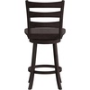 image:imageFlash Furniture Ladderback Counter Stool Antique White Wash  Commercial Use Solid Wood Frame 360 Swivel Seat Integrated FootrestGray Wash Walnut