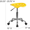 image:imageFlash Furniture Taylor Vibrant Yellow Tractor Seat and Chrome Stool