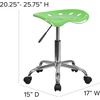 image:imageFlash Furniture Vibrant Pink Tractor Seat and Chrome Swivel Stool with Heavy Duty Chrome Base and Dual Wheel CastersApple Green