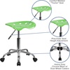 image:imageFlash Furniture Vibrant Pink Tractor Seat and Chrome Swivel Stool with Heavy Duty Chrome Base and Dual Wheel CastersApple Green