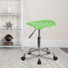 image:imageFlash Furniture Vibrant Pink Tractor Seat and Chrome Swivel Stool with Heavy Duty Chrome Base and Dual Wheel CastersApple Green
