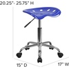 image:imageFlash Furniture Vibrant Pink Tractor Seat and Chrome Swivel Stool with Heavy Duty Chrome Base and Dual Wheel CastersNautical Blue