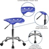 image:imageFlash Furniture Vibrant Pink Tractor Seat and Chrome Swivel Stool with Heavy Duty Chrome Base and Dual Wheel CastersNautical Blue
