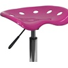 image:imageFlash Furniture Vibrant Pink Tractor Seat and Chrome Swivel Stool with Heavy Duty Chrome Base and Dual Wheel CastersPink