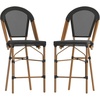 image:imageFlash Furniture 26 in IndoorOutdoor Counter Stool Black 2Pack  Commercial Grade Stackable IndoorOutdoor Use Counter HeightBlackNatural Frame