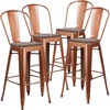 image:imageFlash Furniture 30 in Metal Barstool with Back Copper  Wood Seat Commercial Use Indoor Use4