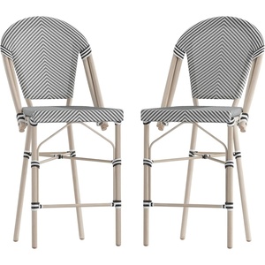 image:imageFlash Furniture 26 in IndoorOutdoor Counter Stool Black 2Pack  Commercial Grade Stackable IndoorOutdoor Use Counter HeightBlack  WhiteLight Natural Frame