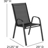 image:imageFlash Furniture 2375 in Glass Round Dining Table with 2 Chairs Black  Tempered Glass Flex Comfort MaterialBlack